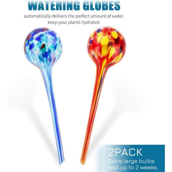 Plant Watering Globes, 2 Pieces Automatic Watering Bulbs with 2 Tags - Picture 7 of 8